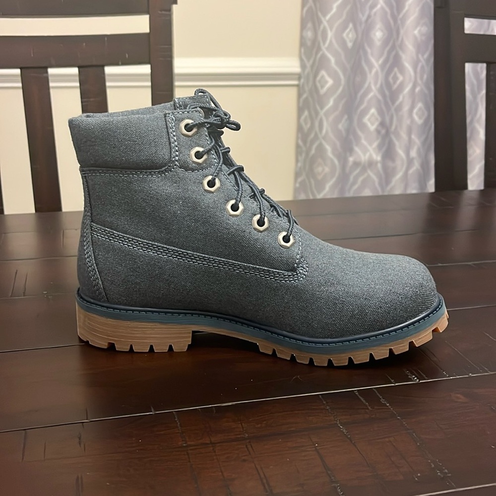 Timberland Nathan Swartz 6” Prem FAB BT Navy canvas boots Boys Junior Youth Sz 5 - Picture 4 of 12